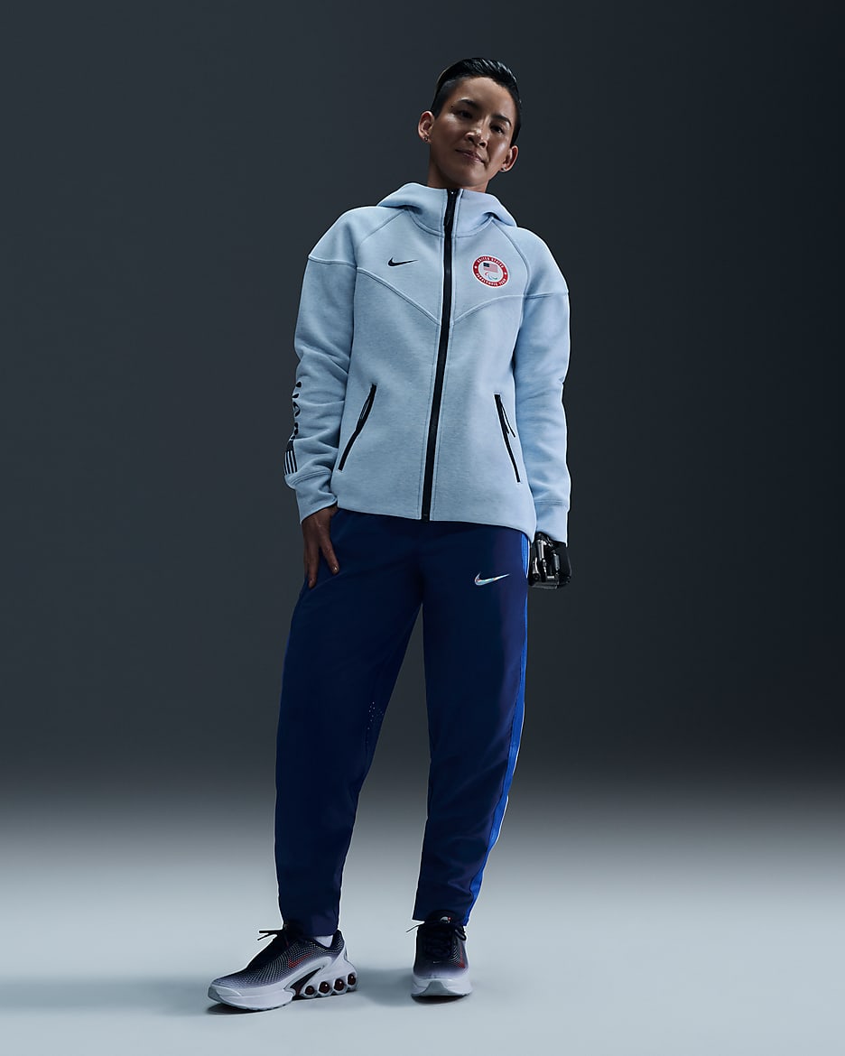 Sweat a capuche et zip Nike Team USA Tech Fleece Windrunner pour femme